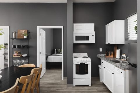 Our kitchen is fully-stocked for all your cooking needs during your stay.