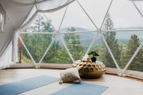 Yoga with a view in the dome