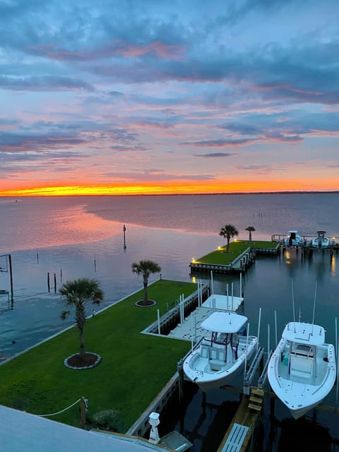 Sunset view from the balcony.