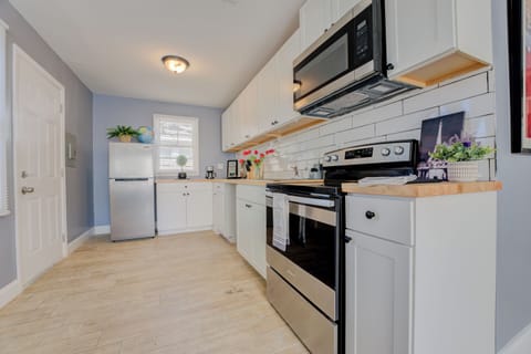 Bright space with kitchen essentials