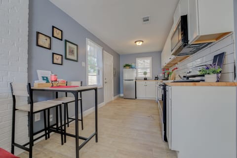 Bright space with kitchen essentials