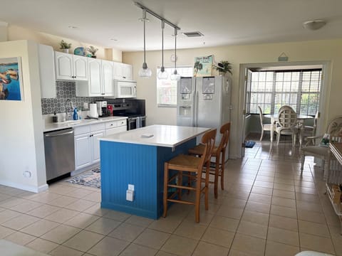 Open kitchen/living area designed for easy movement.