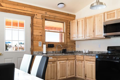 Kitchen back door to upper deck