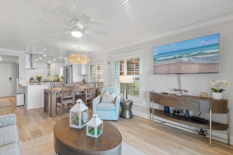 Wind down with a movie on the large flat-screen TV