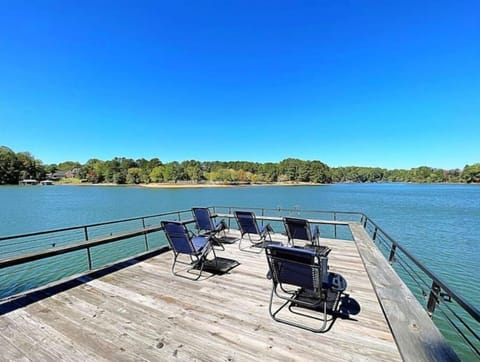 Zero gravity chairs are on the top of the dock