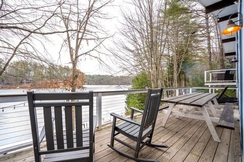 Winter magic surrounds the house, with stunning views from every angle.