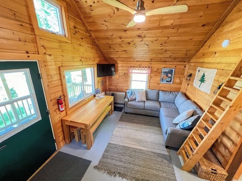 Cozy up in our open living space.