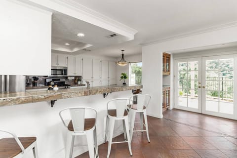 View of kitchen and patio access