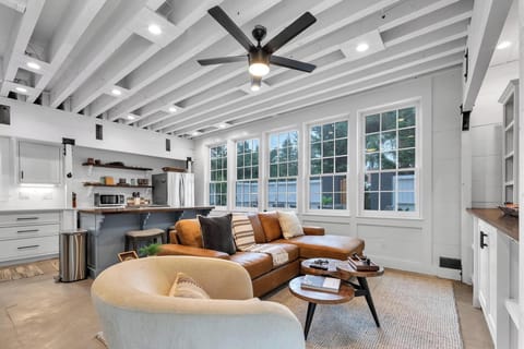 Living room with smart TV