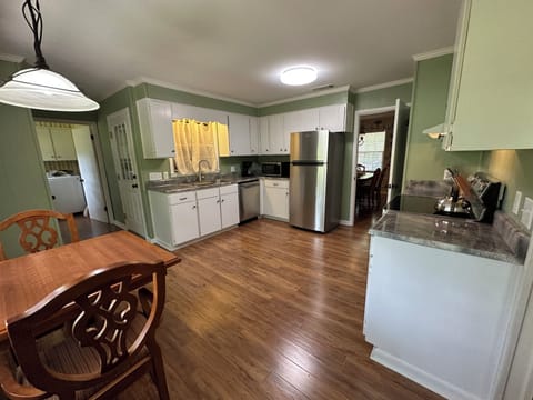 Kitchen with Refrigerator, Microwave, Oven/Cooktop, Coffee Service