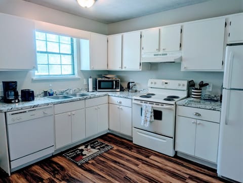 Kitchen with ample storage space