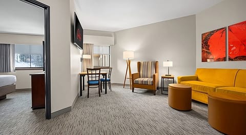 Relax on the sofa with room to gather and recharge.