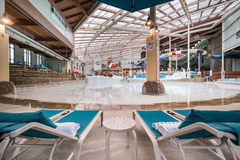 Lounge poolside and recharge between slides and splash sessions.