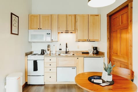 [Kitchen] Our kitchen is fully-equipped with everything that you'll need to cook a full meal.