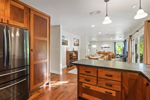 Open kitchen is both practical and beautiful