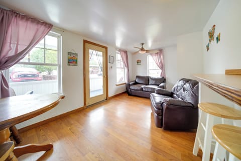 Geneva Vacation Rental | 1BR | 1BA | 1 Step to Access | 599 Sq Ft