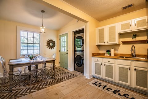 Open and bright kitchen and living area
