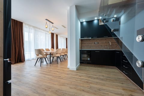 One nice picture of the kitchen/dinning area