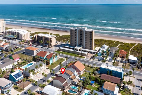 Aerial View showing location of home and Gulf of Mexico