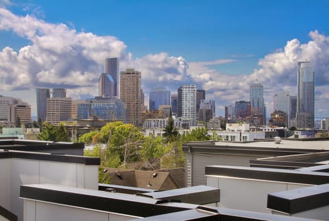 Enjoy views of the skyline from the rooftop,