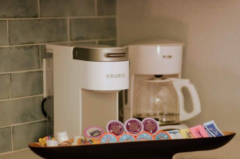 Keurig and Mr. Coffee with K-Cups, creamer & sweetner
