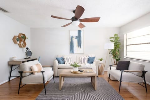 Beautifully decorated open living room