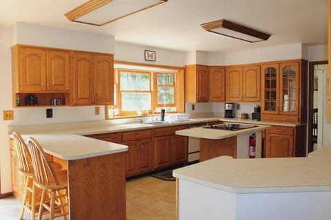 spacious, fully equipped kitchen.  additional seats available at counter  