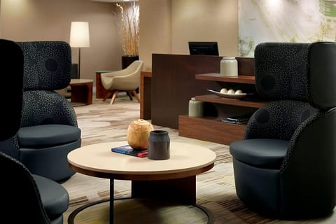Sink into cozy seating and enjoy a quiet evening chat.