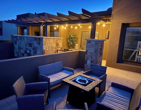 Balcony Patio and Fire Pit