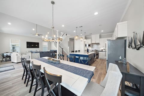 This long dining table seats 10, with room to spare!