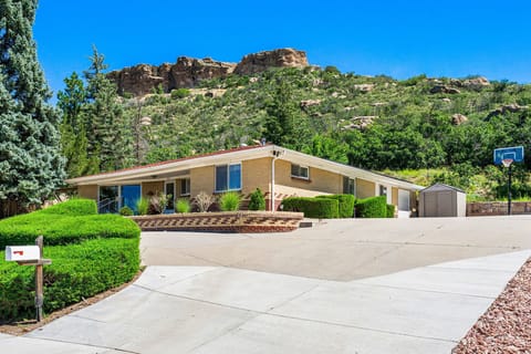 Front with "The Rock" of Castle Rock in the background.