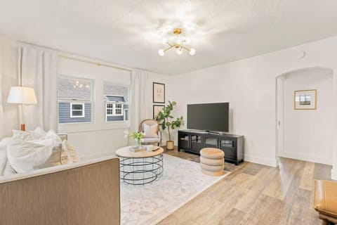 Catch up on your favorite show on the 65" Smart TV