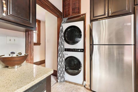 Washer & dryer available for hassle-free, comfy stay.