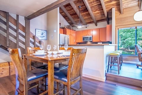 View of dining and kitchen area!