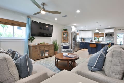 Family room Family room with large screen smart tv right when you enter the home!