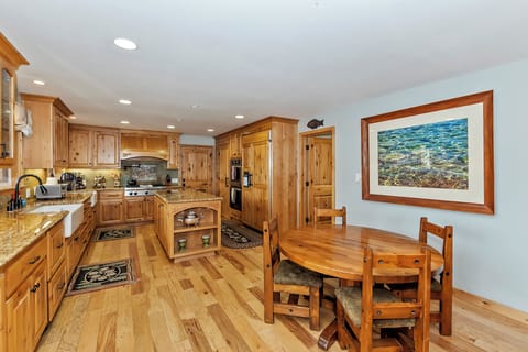 Breakfast table in the kitchen.