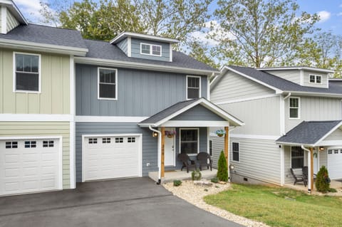 Convenient driveway parking space.