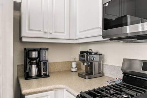 Lets not forget to the coffee and espresso machine