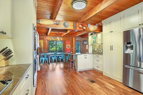 The dining space is located ideally off of the kitchen