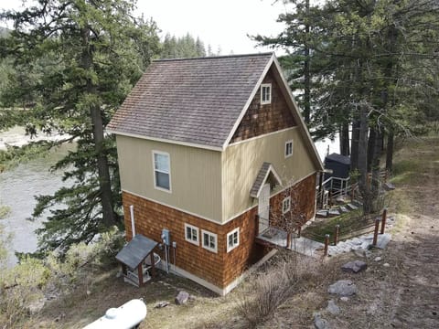 Front side of house from parking area.