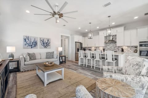Living Area with Sleeper Sofa and Flat Screen TV