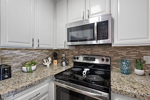 Kitchen comes fully stocked with all the basic cooking essentials