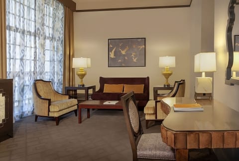 Gather for drinks and conversation in a warm, stylish lounge.