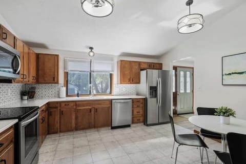 Fully stocked kitchen with new appliances