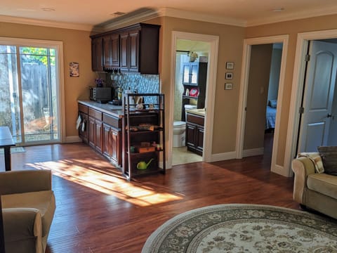 Kitchen Area and Living Room
