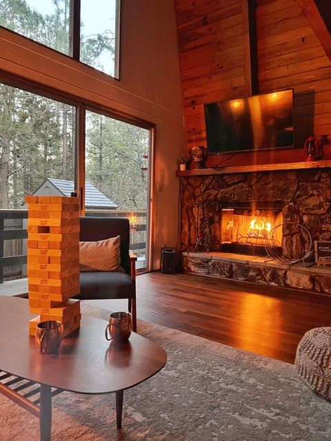 Enjoy the cozy fire