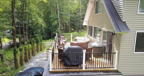 Outdoor Deck with Gas Grill and Propane Fire Pit