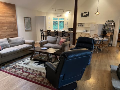 Two leather recliners for a relaxing nap