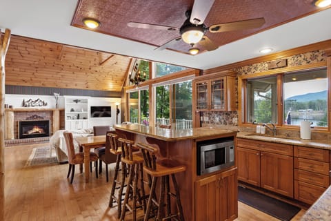 Standing in the kitchen