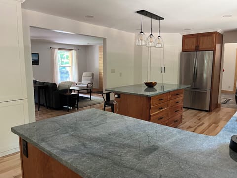 view of living room from kitchen